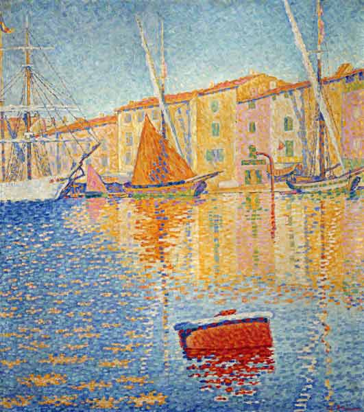 The Red Buoy, Saint Tropez, 1895 (oil on canvas) from Paul Signac