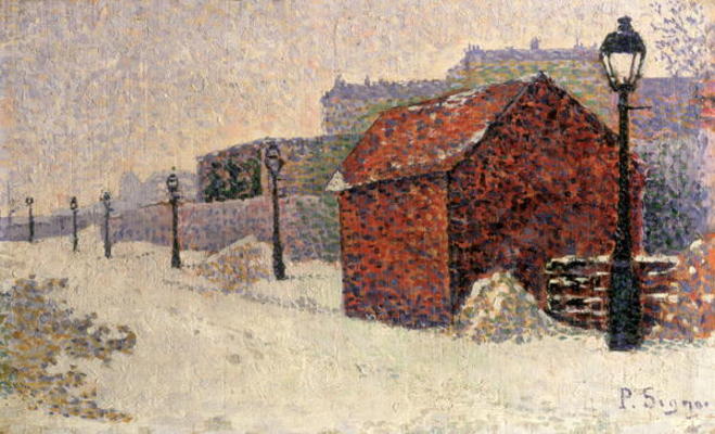 Snow, Butte Montmartre, 1887 (oil on canvas) from Paul Signac