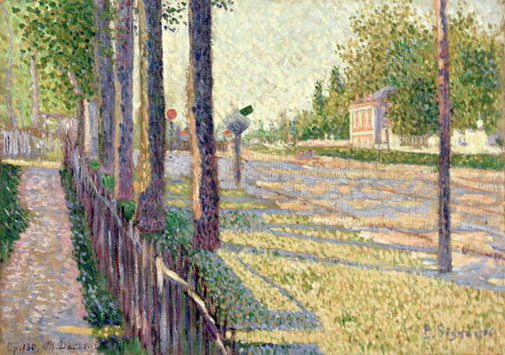 The Railway Junction at Bois-Colombes, or La Route Pontoise, 1886 (oil on canvas) from Paul Signac