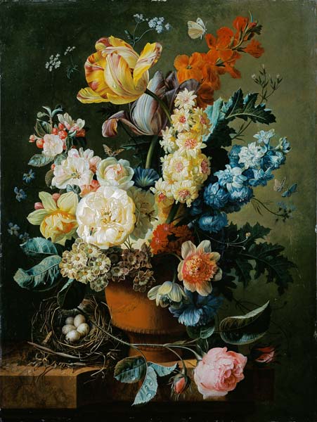 Blumenstilleben mit Vogelnest from Paul Theodor van Brussel