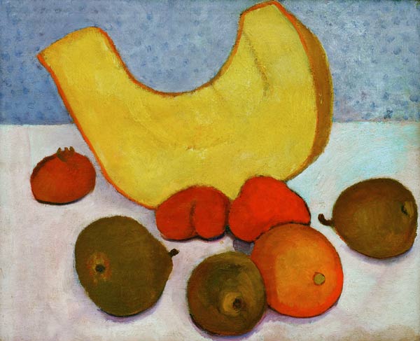 Still Life with Melon , undated painting from Paula Modersohn-Becker