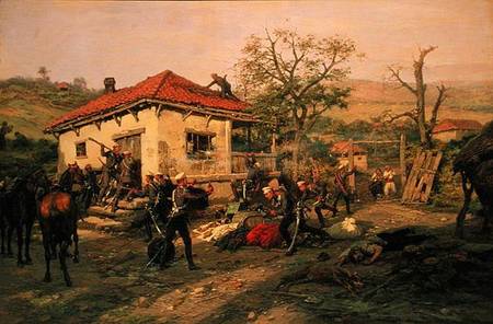 A Scene from the Russian-Turkish War in 1876-77 from Pawel Kowalewsky
