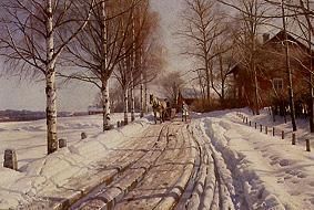 Winterliche Landstrasse in Leksand (Dalarne) from Peder Moensted