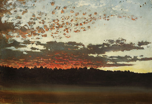 Sonnenuntergang über einer Sumpf- und Waldlandschaft (Schweden) from Per Daniel Holm