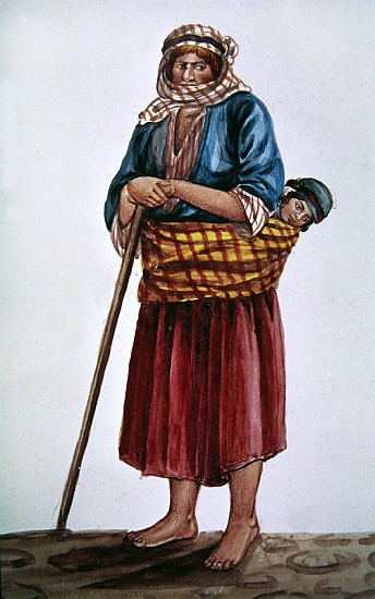 A peasant mother from Persian School