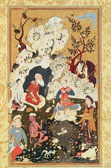 Prince visiting an Ascetic, from ''The Book of Love'', Safavid Dynasty from Persian School