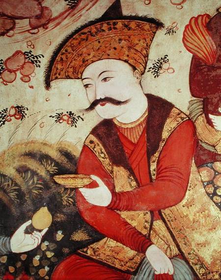 Shah Abbas I (1588-1629)  (detail) from Persian School