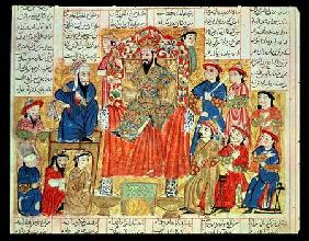 A Sultan and his Court, illustration from the 'Shahnama' (Book of Kings)
