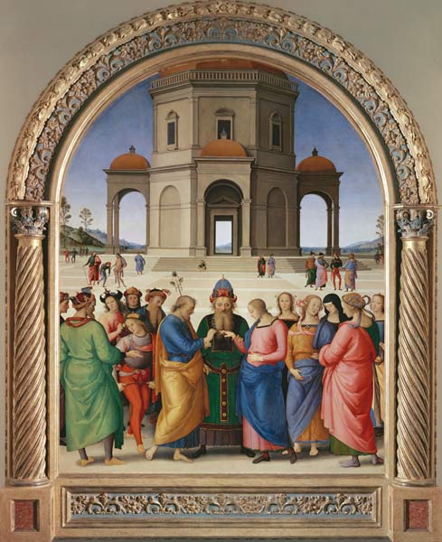 Die mystische Vermählung der hl. Jungfrau Um 1500. from Perugino (eigentl. Pierto di Cristoforo Vanucci)