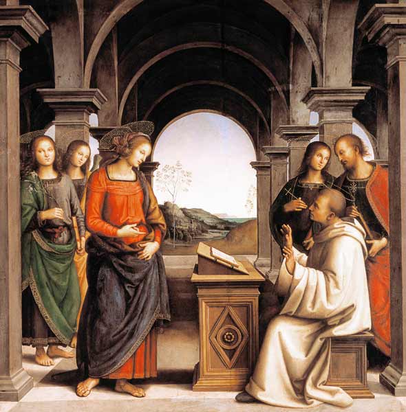 Vision des Hl. Bernhard from Perugino (eigentl. Pierto di Cristoforo Vanucci)