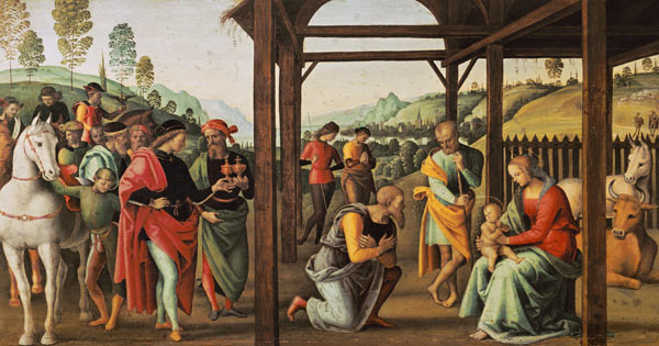 Perugino, Adoration of the Magi / Paint. from Perugino (eigentl. Pierto di Cristoforo Vanucci)