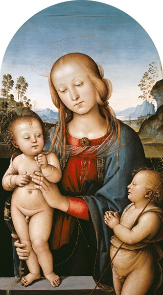 Die Jungfrau mit dem Kind und dem Johannesknaben from Perugino (eigentl. Pierto di Cristoforo Vanucci)