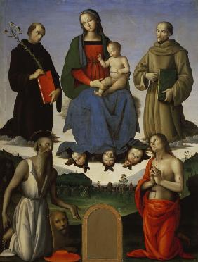 P.Perugino / Mary with Child & Saints