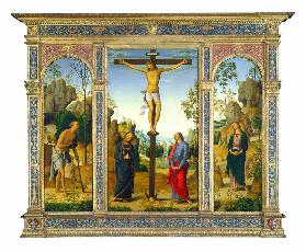 Die Kreuzigung mit Jungfrau, Saint John, Saint Jerome und Saint Mary Magdalene