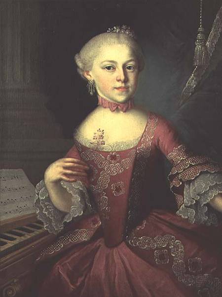 Maria-Anna Mozart, called 'Nannerl'(1751-1829), sister of Wolfgang Amadeus Mozart from Peter Anton Lorenzoni
