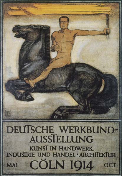 Deutsche Werkbund Austellung, Coln, 1914 (colour litho)  from Peter Behrens