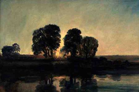 River Landscape at Sunset from Peter de Wint