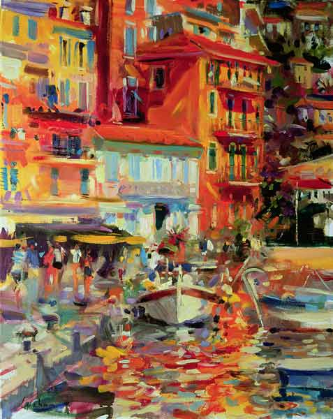 Reflections, Villefranche, 2002 (oil on canvas)  from Peter  Graham