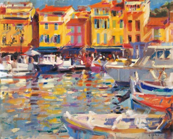 Harbour at Cassis (oil on canvas) 