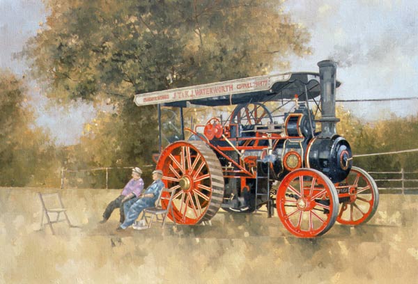 Traction Engine at the Great Eccleston Show, 1998 (oil on canvas)  from Peter  Miller