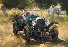 The Green Bentley at Althorp, 1994 (oil on canvas) 