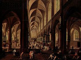 Das Innere der Kathedrale von Antwerpen (Staffage von Frans Francken III.)