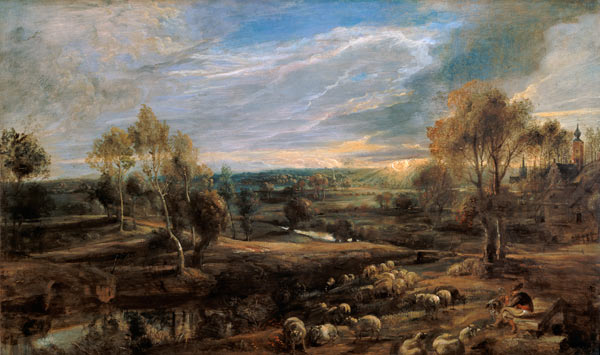 A Landscape with a Shepherd and his Flock from Peter Paul Rubens