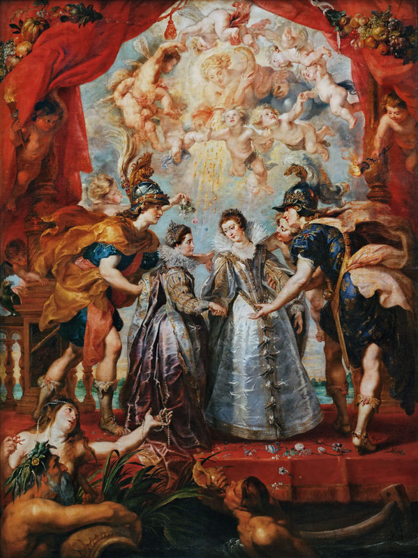 The Exchange of the Princesses at the Spanish Border. (The Marie de' Medici Cycle) from Peter Paul Rubens