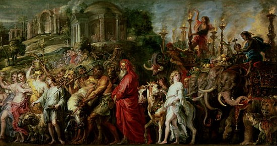 A Roman Triumph, c.1630 (oil on canvas laid down on wood) from Peter Paul Rubens