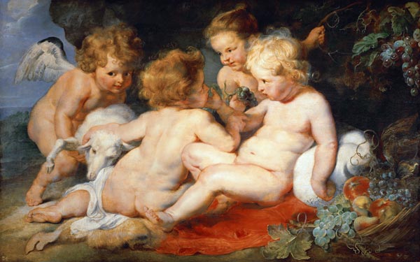 Das Christkind mit dem Johannes-Knaben und zwei Engeln from Peter Paul Rubens