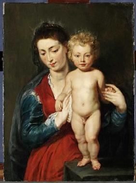 Madonna mit stehendem Kind.