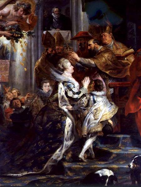 The Medici Cycle: The Coronation of Marie de Medici (1573-1642) at St. Denis, 13th May 1610, detail from Peter Paul Rubens