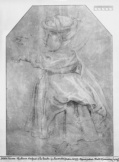 Portrait of Isabelle Helene Rubens, daughter of the artist, 1636 (pierre noire & red chalk & white h from Peter Paul Rubens