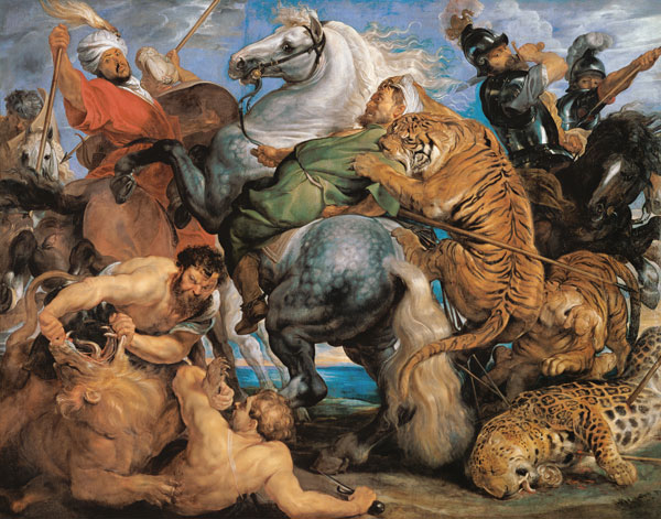 The Tiger Hunt, c.1616 (oil on canvas) from Peter Paul Rubens