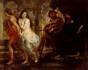 Orpheus führt Eurydike aus dem Hades.