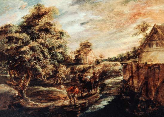 Wooded Landscape at Sunset from Peter Paul Rubens