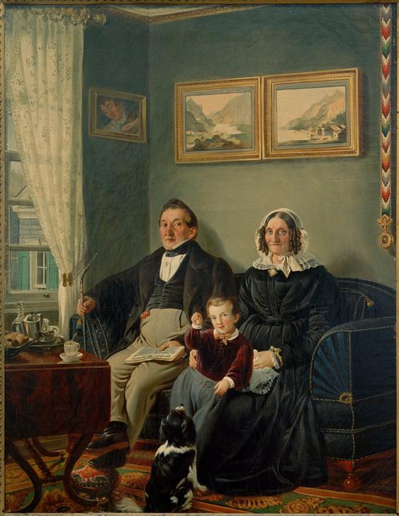 Johann Peter Keuchen und Sophie Karoline Keuchen geb. Frowein mit ihrem Enkel Eduard Werlé from Peter Schwingen