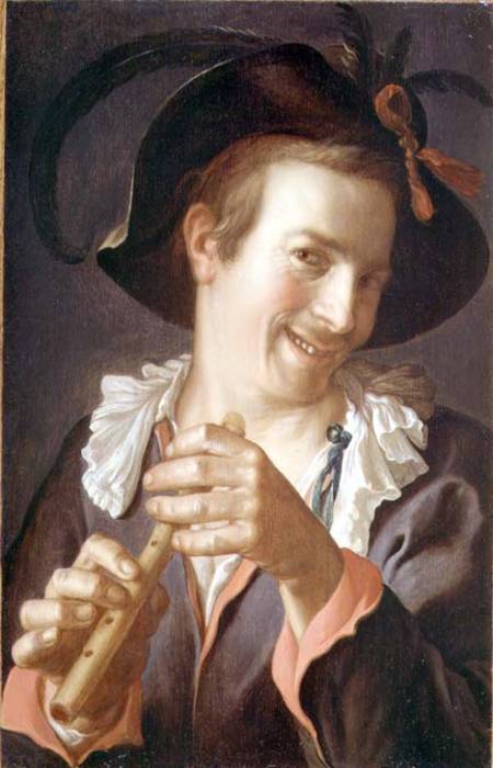A Jester holding a Flute from Peter Wtewael