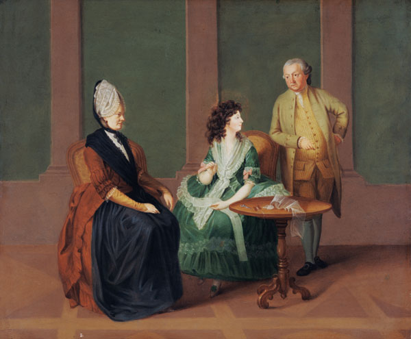 Gruppenporträt: Georg Michael, Sophie und Maximiliane La Roche from Peter Eduard Ströhling