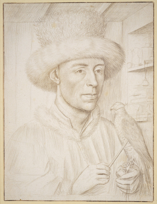Bildnis eines Mannes mit Falken from Petrus Christus