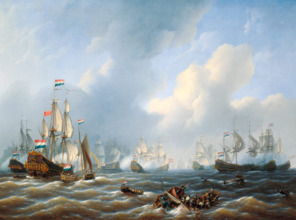 The Battle of Camperdown on 11th October 1797 from Petrus Johann Schotel