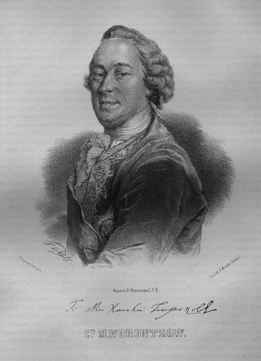 Portrait of Count Mikhail Illarionovich Vorontsov (1714-1767) from P.F. Borel