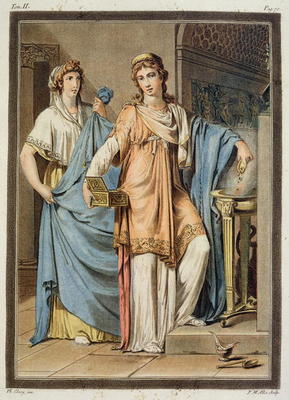 Berenice, costume for 'Berenice' by Jean Racine, from Volume II of 'Research on the Costumes and The from Philippe Chery