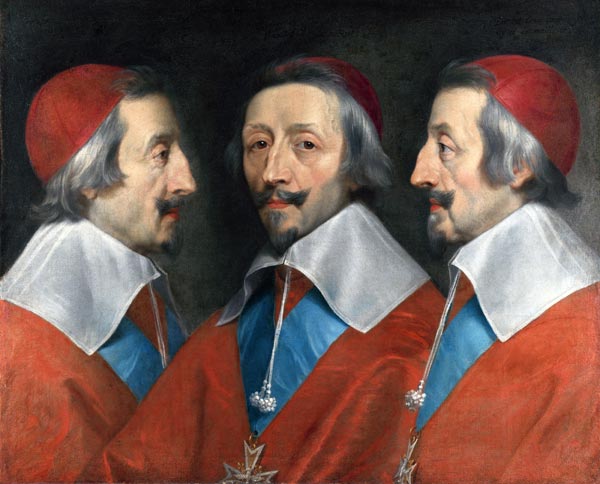 Triple Portrait of the Head of Richelieu from Philippe de Champaigne
