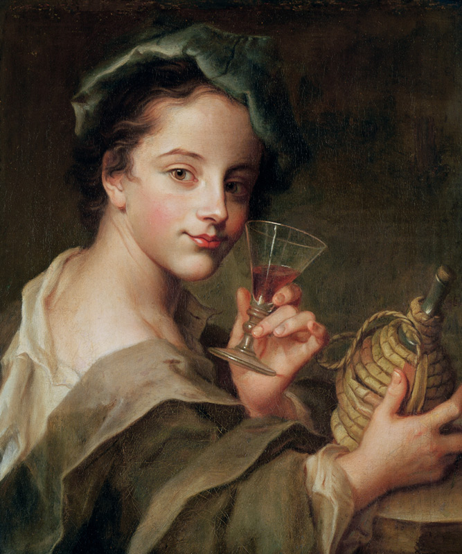 Woman with a Glass of Wine from Philippe Mercier