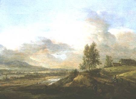 Landscape with fisherman from Philips Wouverman