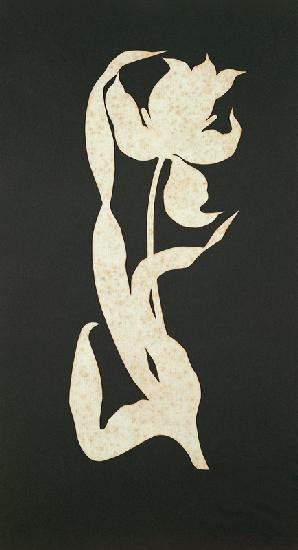 Tulip (collage on paper)