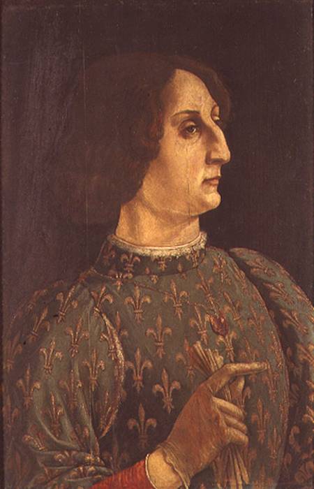 Portrait of Galeazzo Mario Sforza (1444-76) c.1471 from Piero del Pollaiuolo
