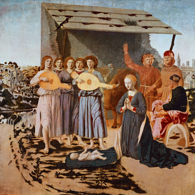 Nativity, 1470-75 (see also 210061) from Piero della Francesca