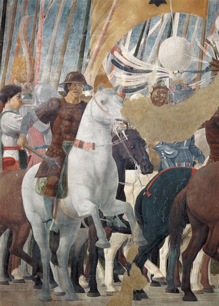 The Legend of the True Cross, detail of the Victory of Constantine at the Battle of the Milvian Brid from Piero della Francesca